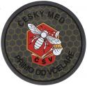 Foto: 17.092: Etiketa "Český med" svazová etiketa stříbrná na víčko